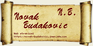 Novak Budaković vizit kartica
